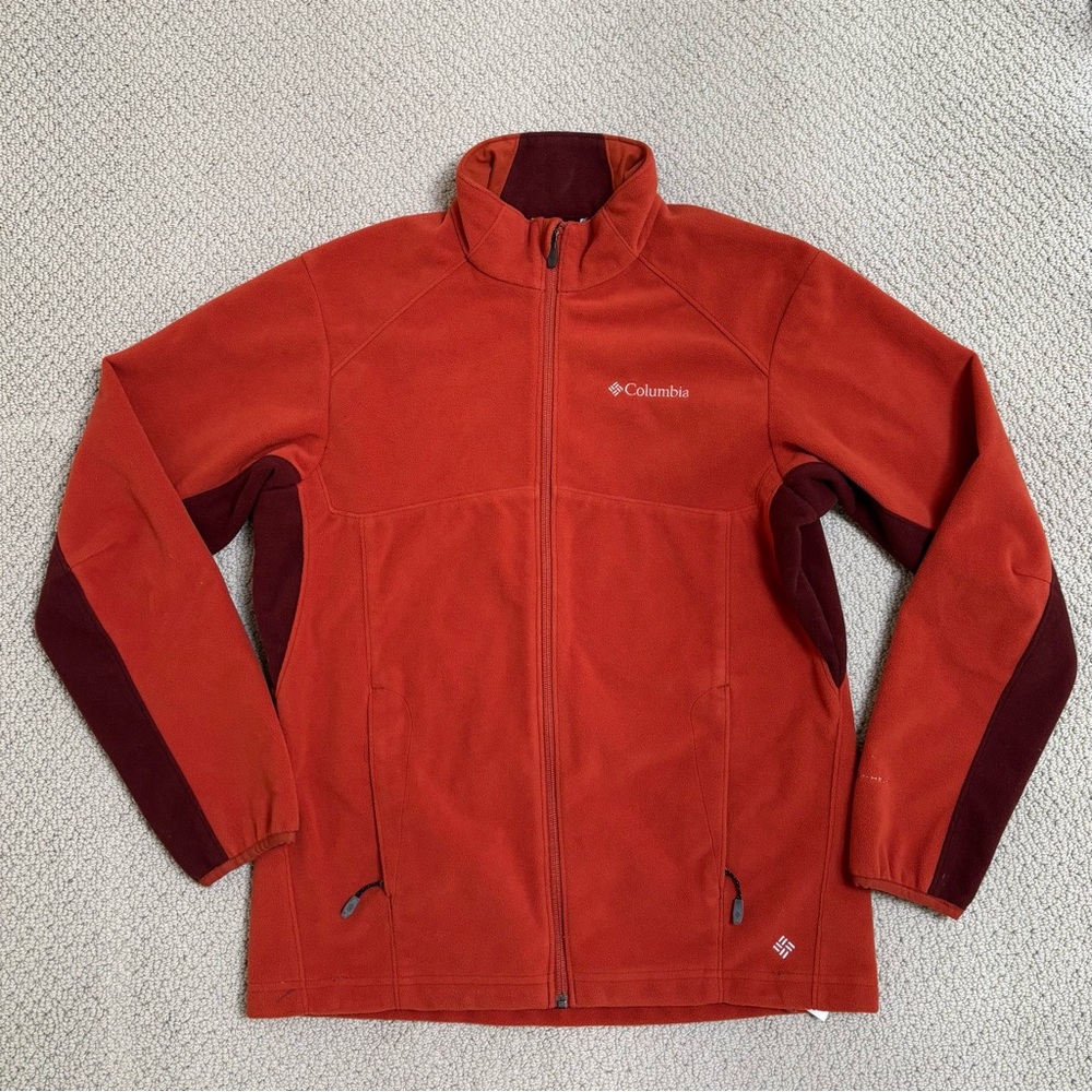 Columbia Rust Full-Zip Fleece Jacket